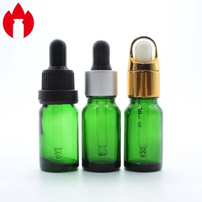 10ml グリーン エッセンシャル オイル ガラス ボトル プラスチック ドロッパー カップ