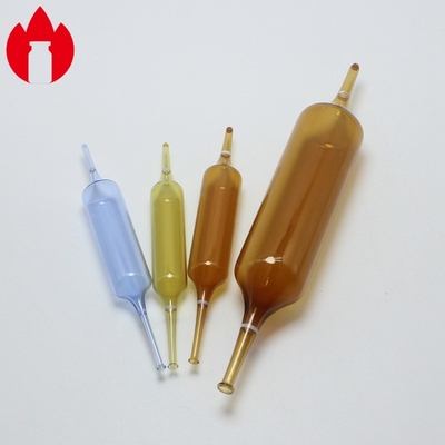 ガラスアンプル 1ml-20ml 空きクリアまたはアンバー 薬剤薬剤注射用ガラスアンプル