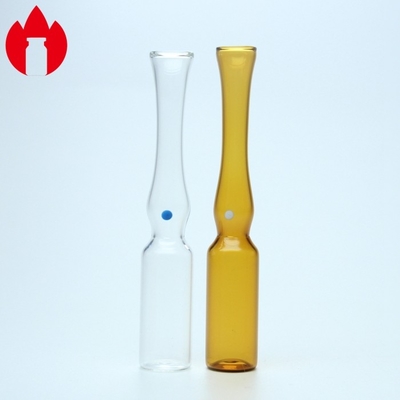 ガラスアンプル 1ml-20ml 空きクリアまたはアンバー 薬剤薬剤注射用ガラスアンプル