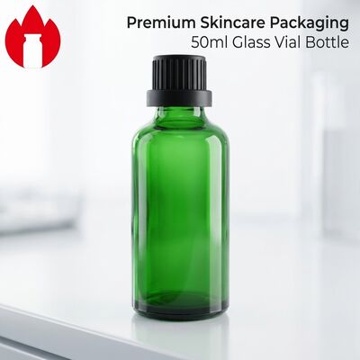 50ml グリーン コスメティック エッセンシャル オイル ガラス ボトル