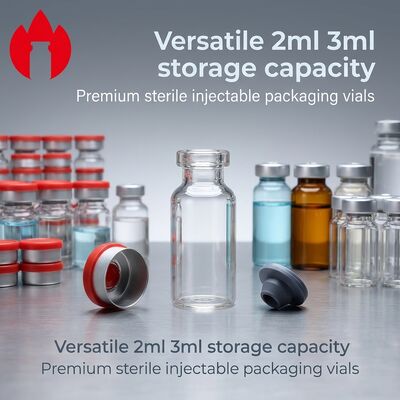 3ml 薬 管状ボロシリケート 透明ガラスボトル