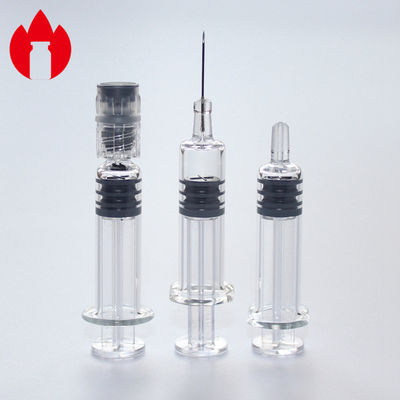 化粧品 ルアーロック注射器 1ml プリフィール注射器 5.0 中性ボロシリケートガラス材料