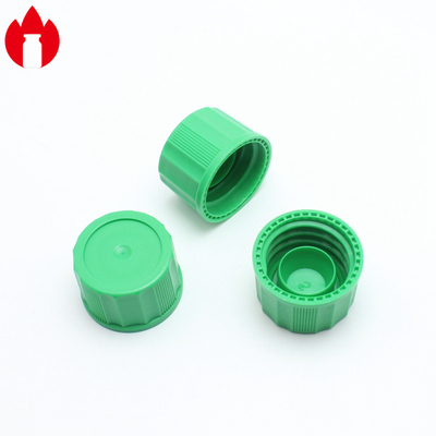 18mm PP素材 プラスチックスクリューキャップ 内部のプラグ付き 青/緑色