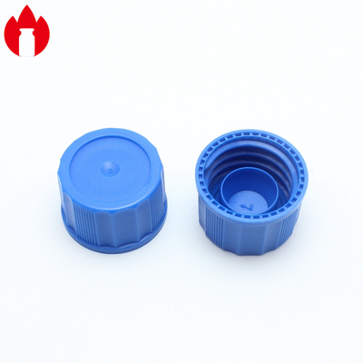 18mm PP素材 プラスチックスクリューキャップ 内部のプラグ付き 青/緑色