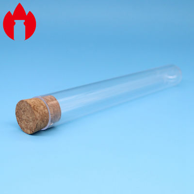 実験装置のためのコルク ストッパーが付いているガラス試験管