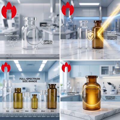 GMP CE ISO 認証された薬剤類 ガラスボトル